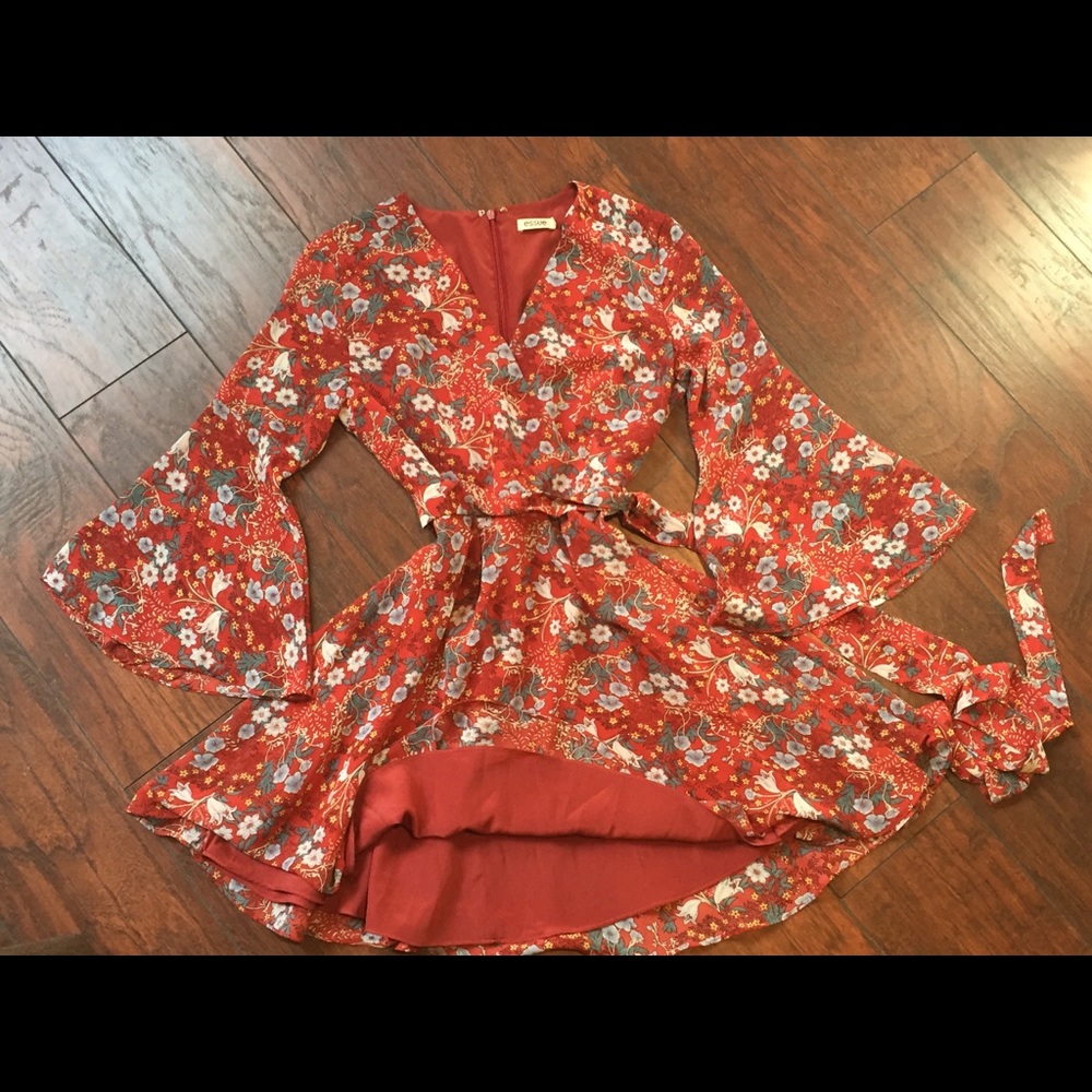 Beautiful Low Cut Flowing Dress